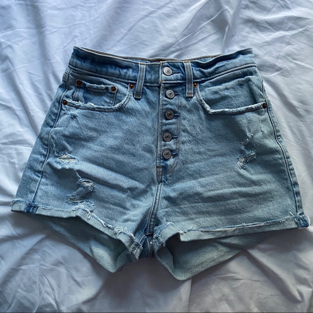 a&f high rise mom short